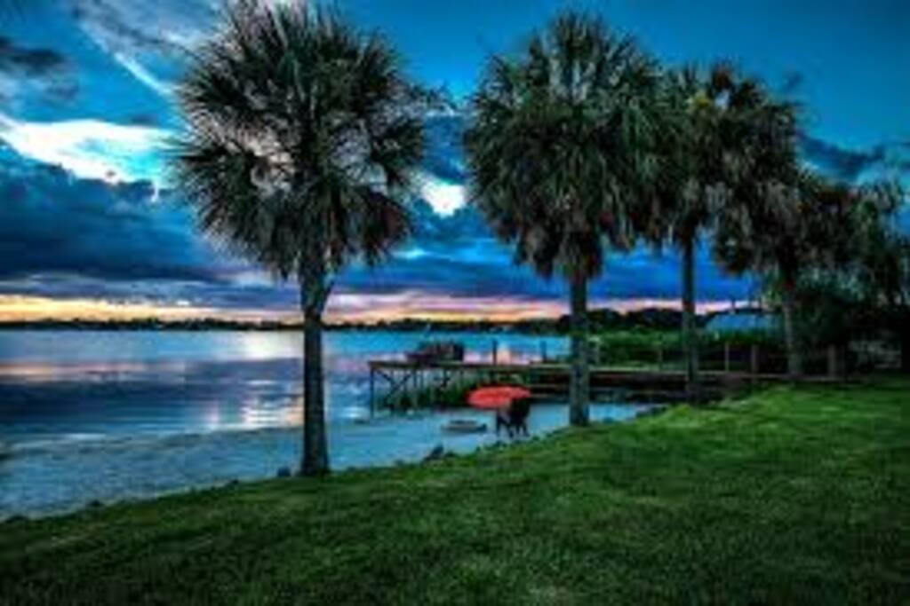 Beautiful nighttime sunsets at many park settings along the Mt. Dora Lake