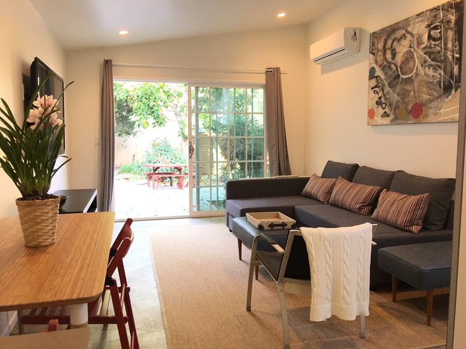 Spacious, light-filled living room