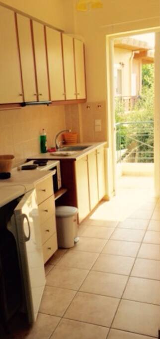 Your kitchen with views to the garden.