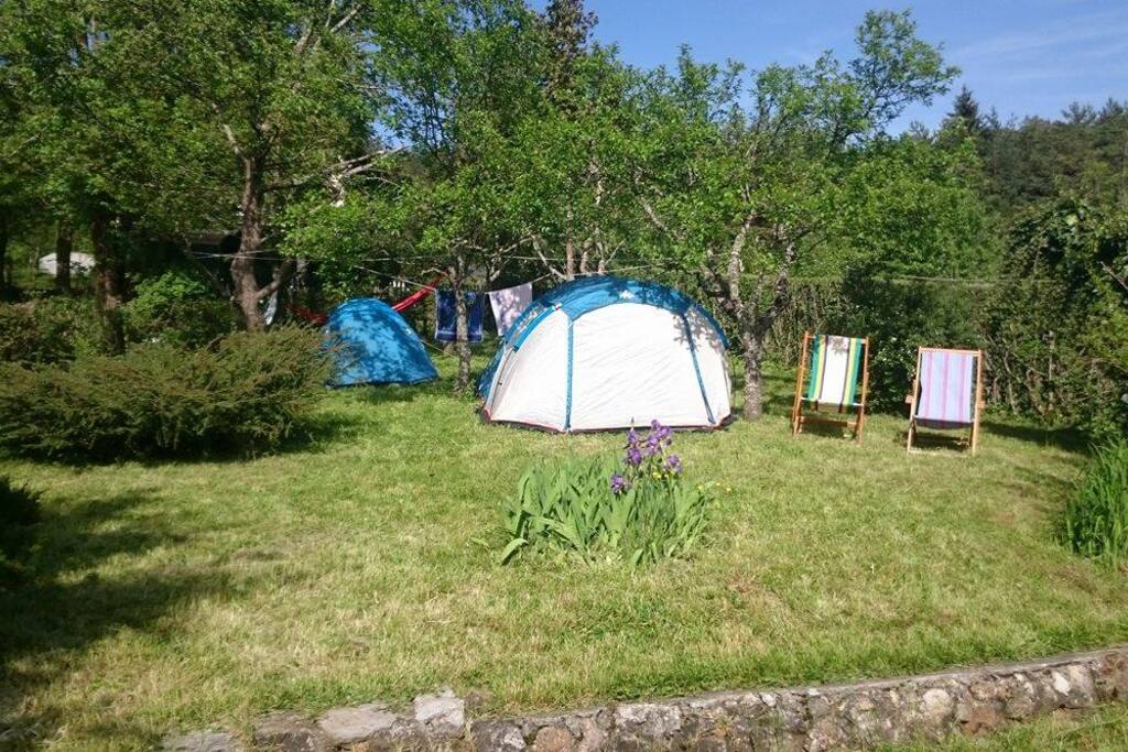 View to our house at our tents.