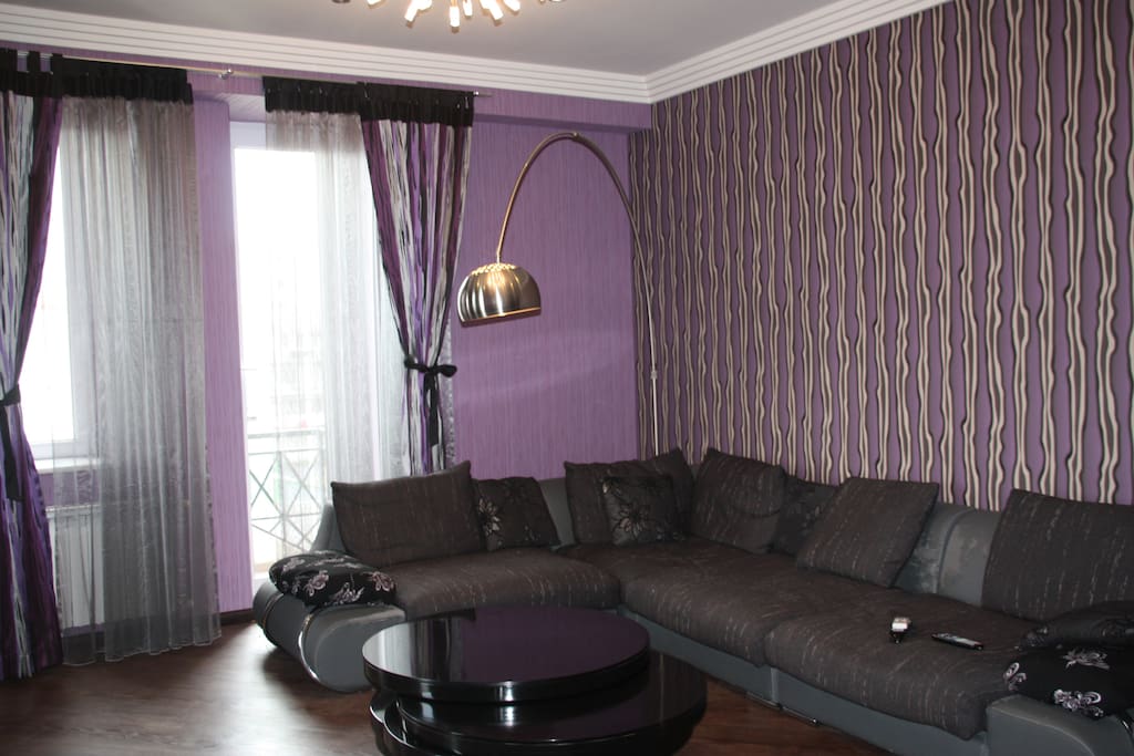 The living room with huge cosy sofa