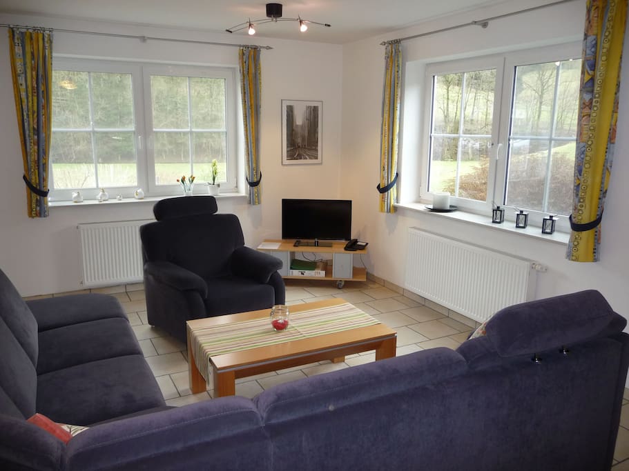 Ferienwohnung im Hennegrund Wohnzimmer