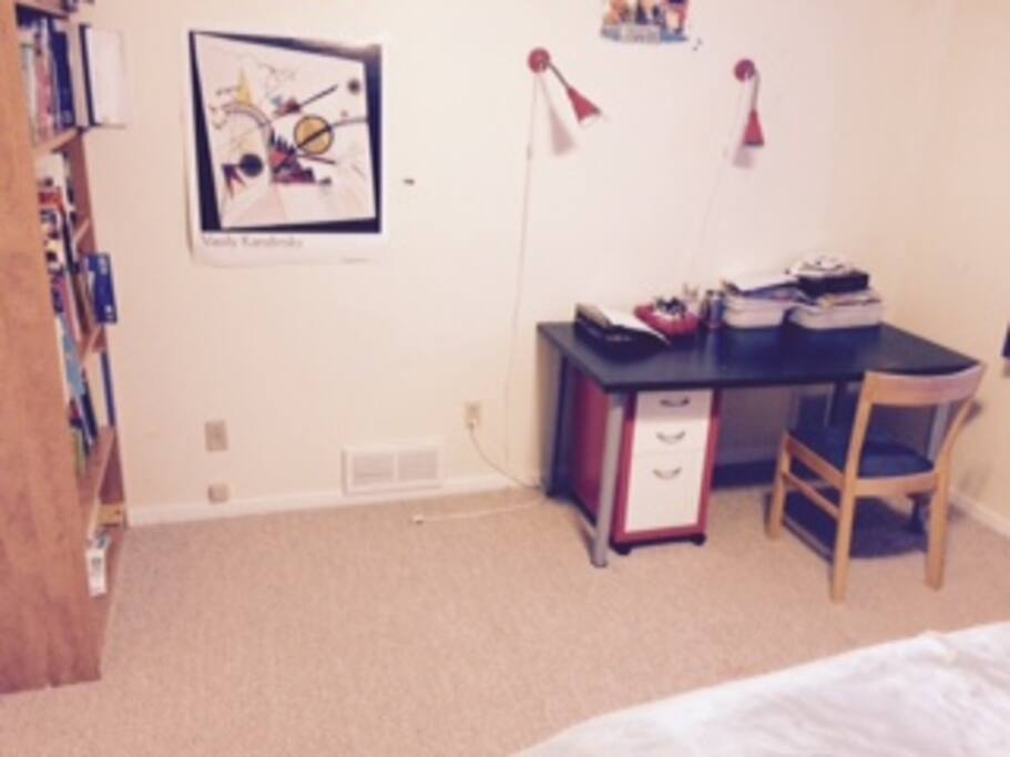 Desk in bedroom