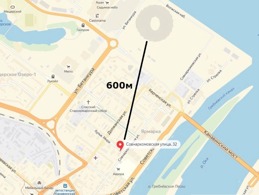 apartment for the 2018 FIFA world Cup Nizhny Novgorod near the stadium
