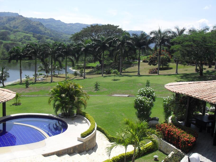 Lake and swimming pool