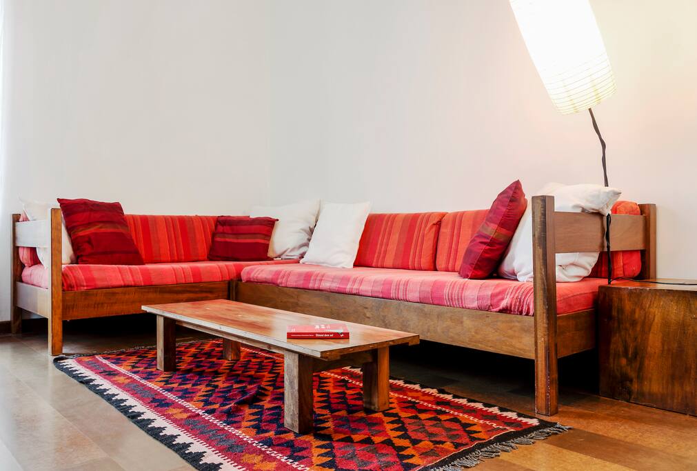 The Living room - Two single bed sofas
