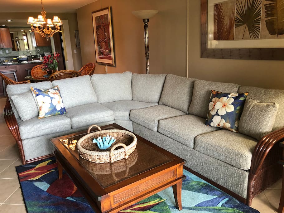 large sectional with sleeper option