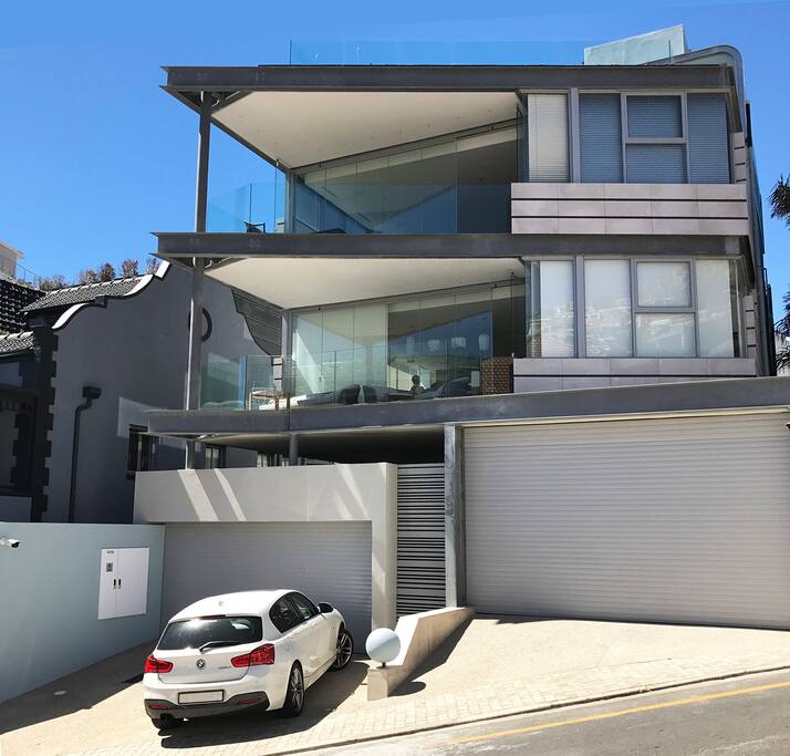 Street view of apartment building