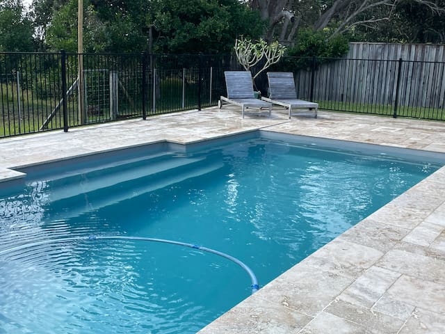 Absolute beachfront holiday home with heated pool