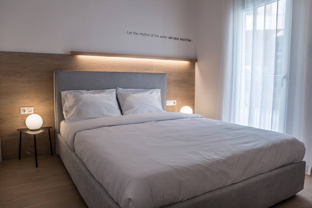 Master bedroom. As in all bedrooms the mattresses are super comfortable with high quality pillows and linen