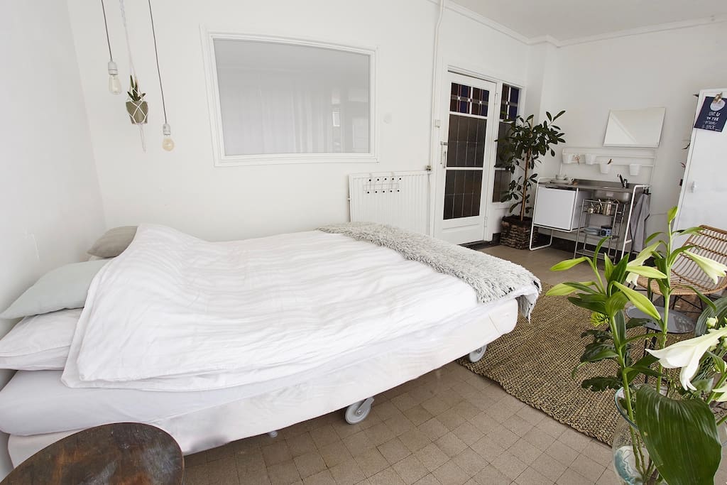 comfortable double bed ask for options to put an extra single bed if you like
