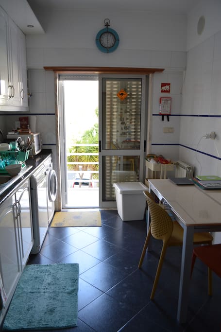 The Kitchen & small balcony