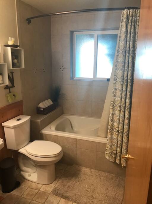 Bathroom is right next to the bedroom. About a three-foot walk!