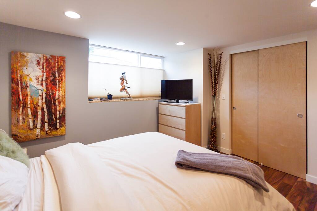Radiant floor heating and television with HBO Now & Netflix