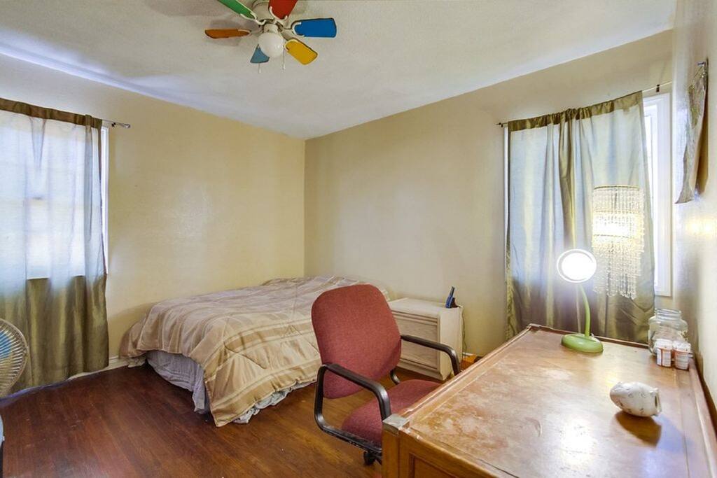 3d bedroom with single bed