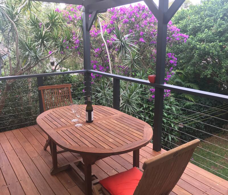 Our deck for breakfast or sunset drinks