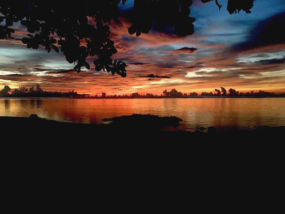 Sunset view at the back of the island facing South China Sea