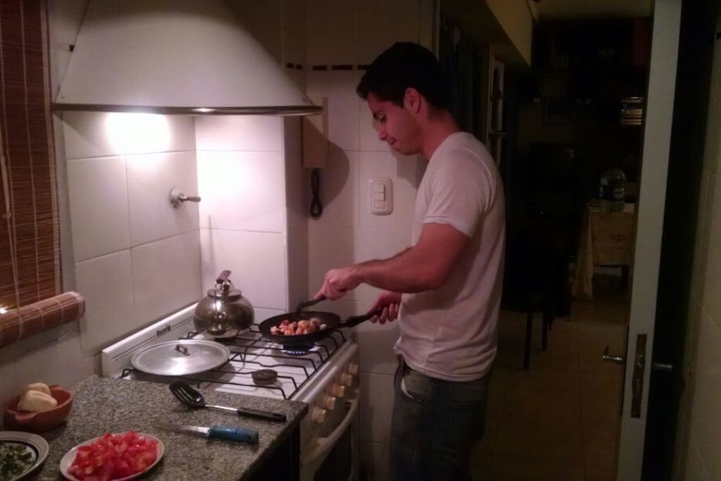 Durante tu estadia podes cocinar.