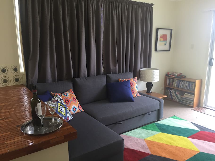 Plenty of room to snuggle on the couch and watch a DVD