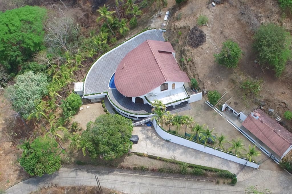 aerial view of house