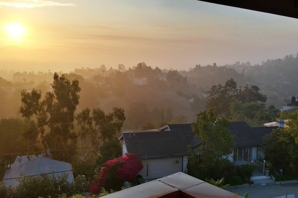 The view in the morning.