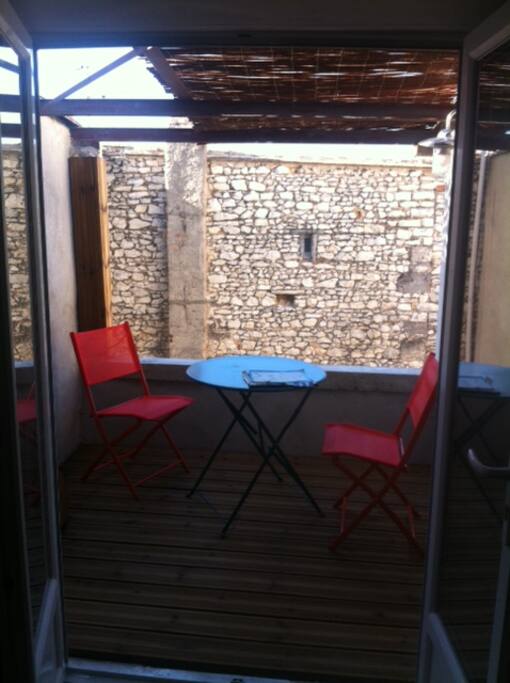 petite terrasse pour bain de soleil