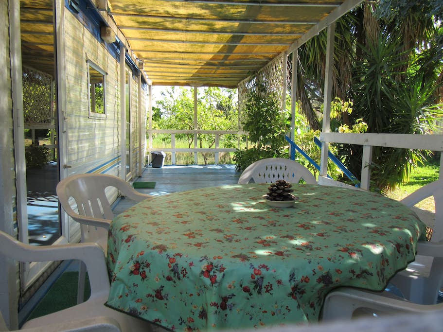 Mobilhome ingresso e veranda