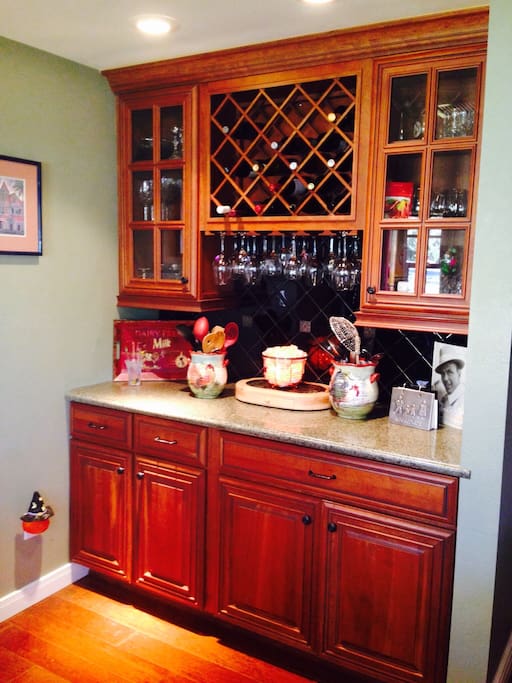 Kitchen refreshment center.