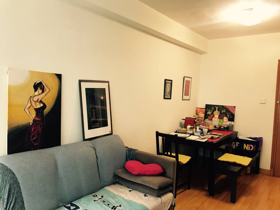 My cute living room and big dinning table