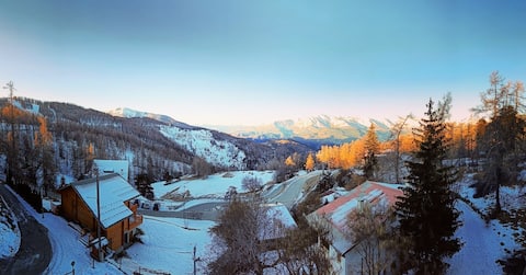 T3 67 m2, 200 m from the slopes, balcony, parking, 7 people