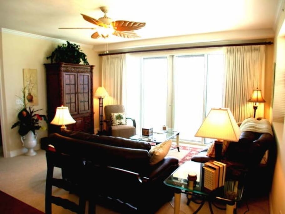 Living room view of the Gulf