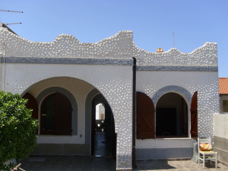 Rear view of the house