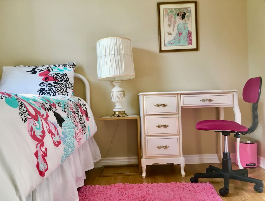 Study Area and Super Comfy Bed!