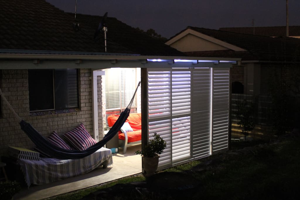 New louvers, that makes the outdoor area very inviting