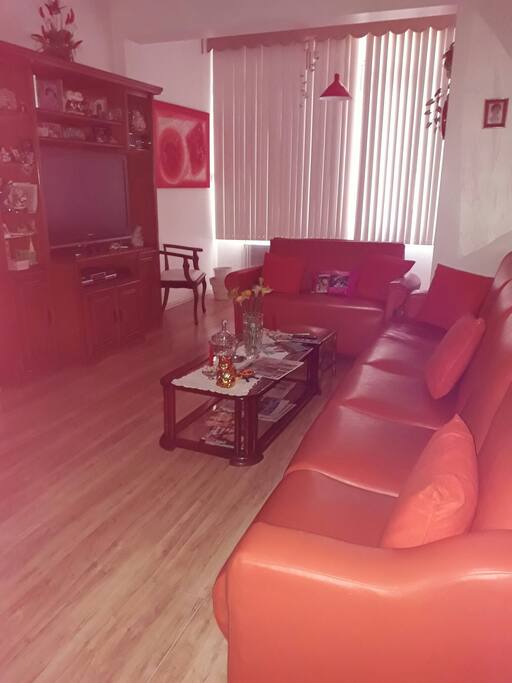 a sala onde poder assistir televisão .e bater papo