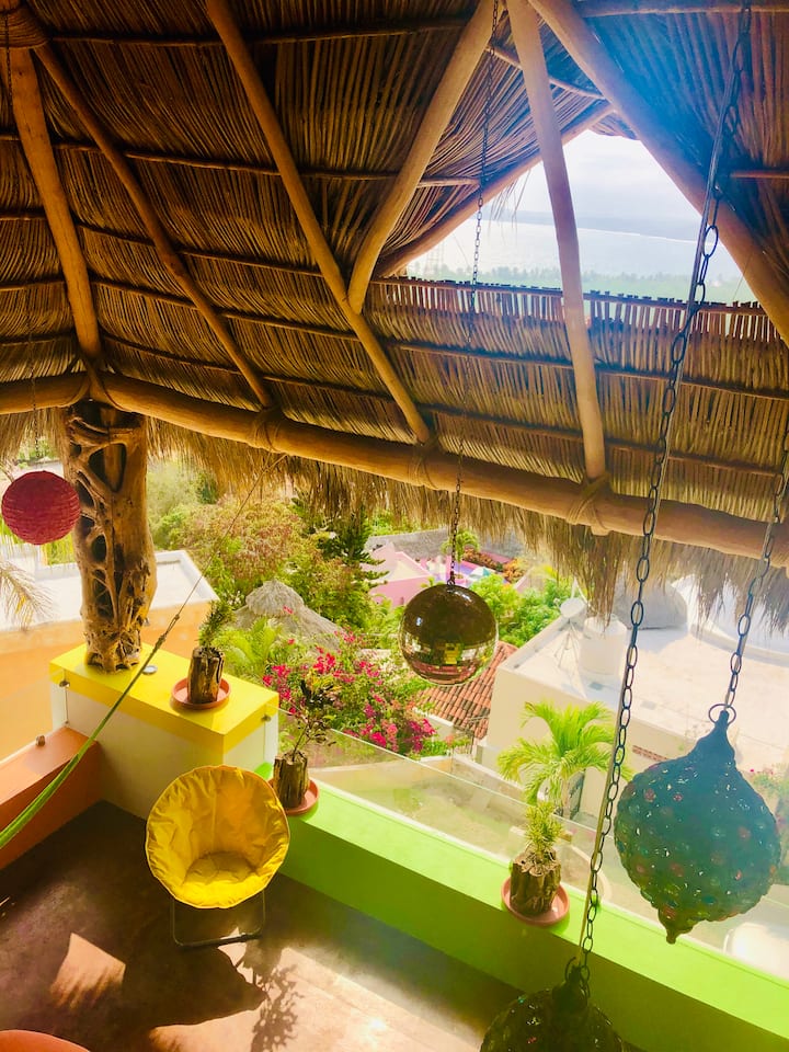 View from the wooden loft "Chill Space"