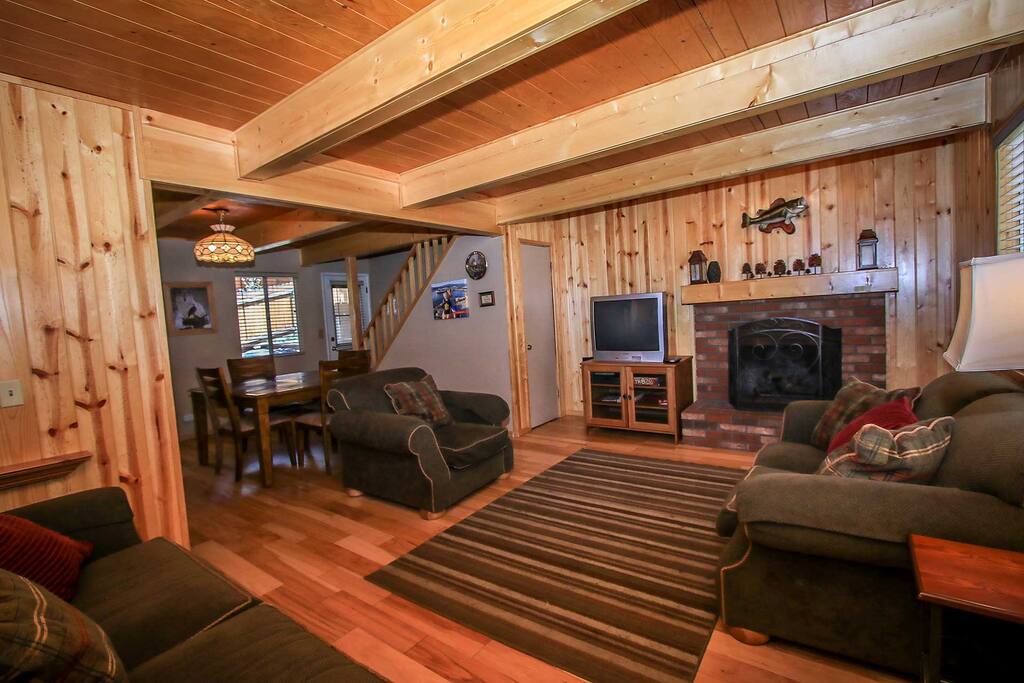 Gas Only Fireplace, TV/DVD Player Available