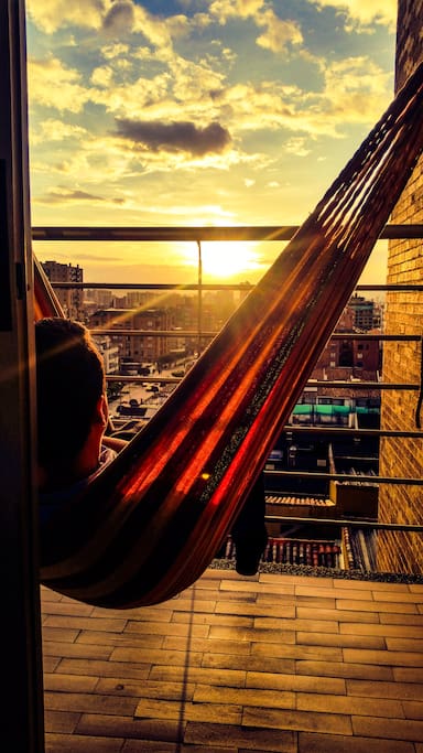 Balcony sunset