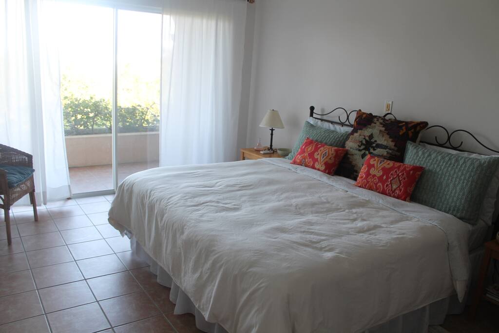 Private bedroom with ocean view.