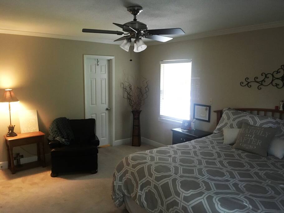 Large master bedroom with bathroom