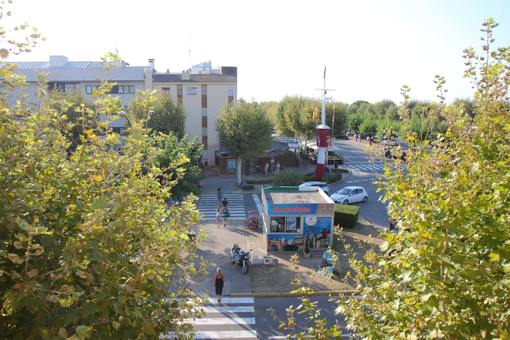 Vue dégagée depuis l'appartement