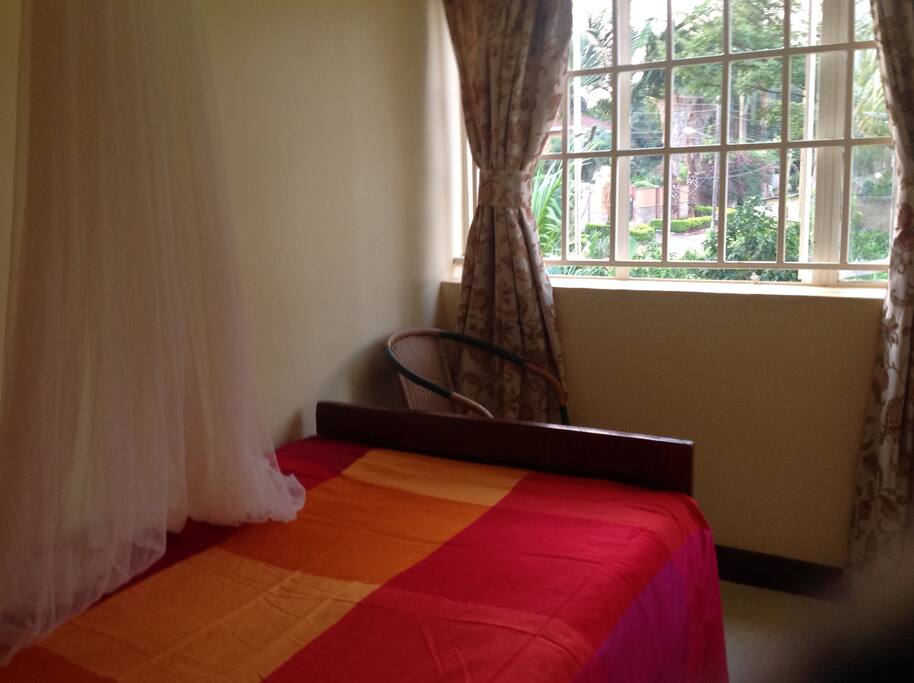 single room with wide windows and spectacular view.