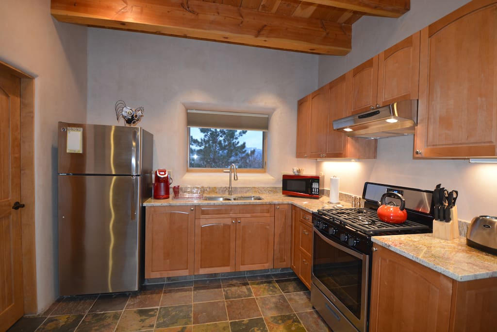 The well appointed eat-in kitchen