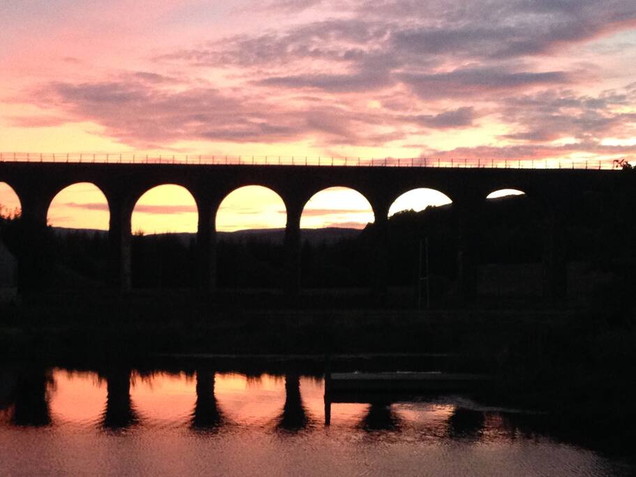 Sunset over The old Waverly Line