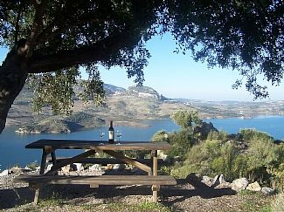 Spectacular views from picnic bench