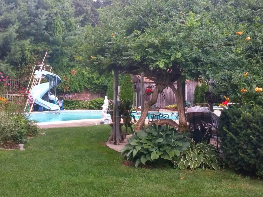 Heated pool on the premise