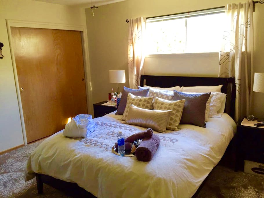 Bedroom with a full and private bath