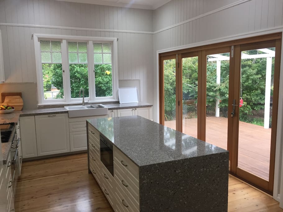 Bi-fold doors to garden deck area