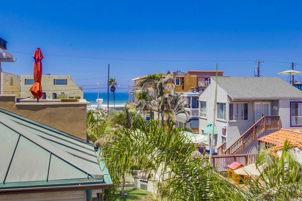 View of Mission Beach from patio.