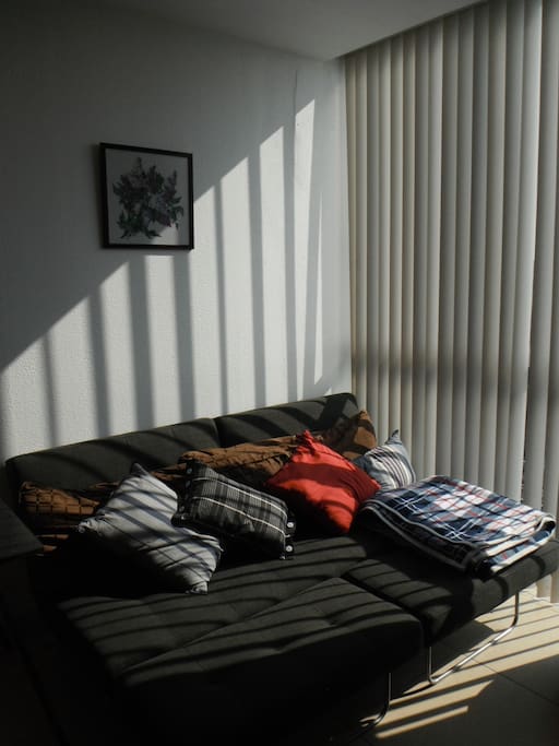 The futon is king size